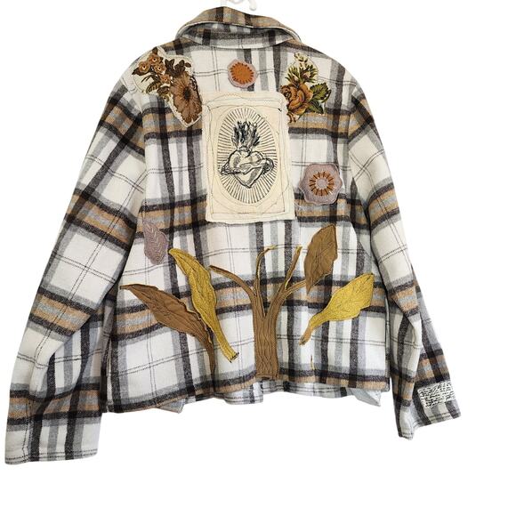 One-of-a-Kind Upcycled Plaid Shirt – Handmade Details - Picture 3 of 15